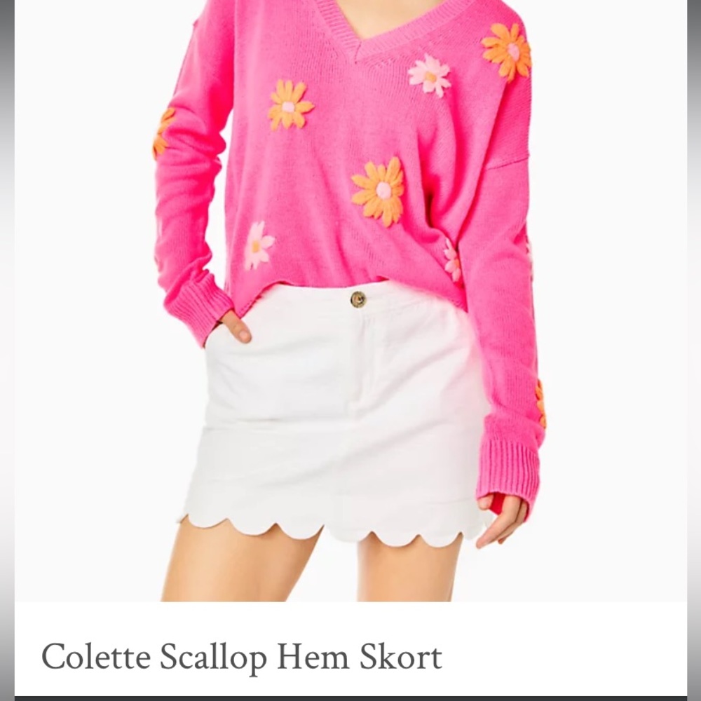 Lilly Pulitzer Colette Scallop Skort size 16
